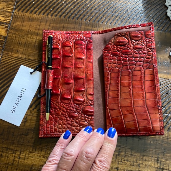 Brahmin Bags Brahmin Cordelia Checkbook Cover With Pen Nwt Poshmark